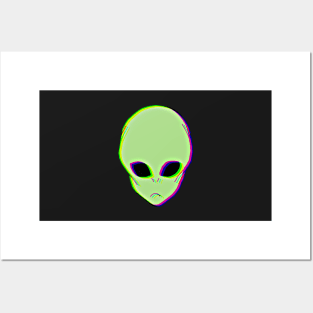 Glitchy Alien Posters and Art